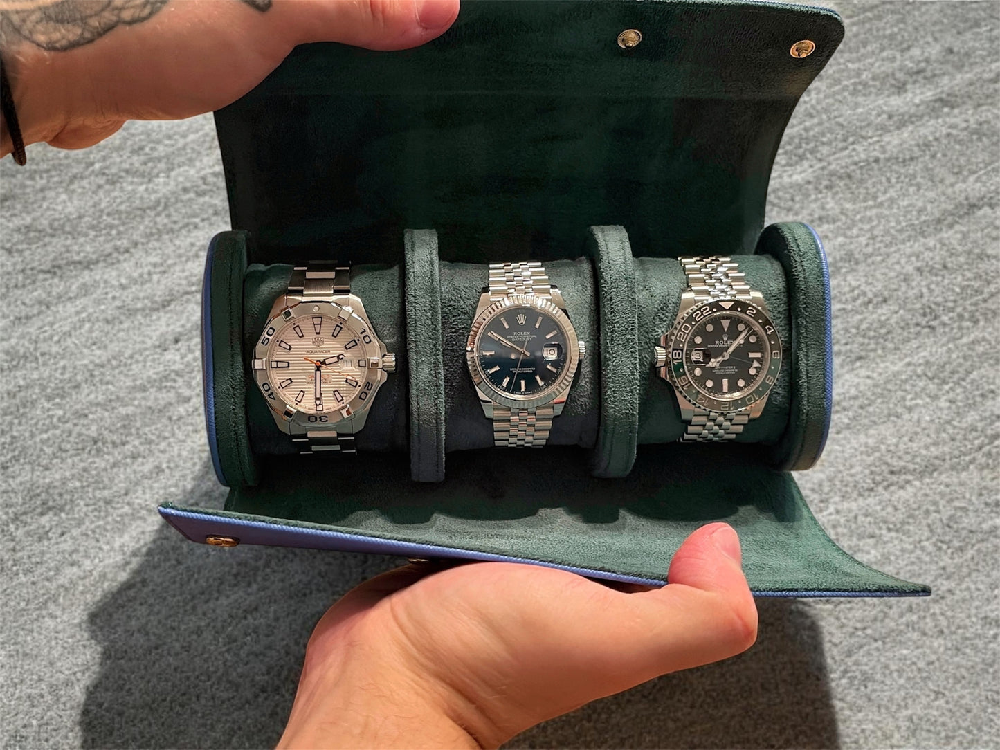 The Saffiano 3 Watch Roll